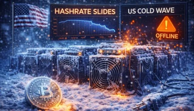 Bitcoin Hashrate Düşüşü: ABD'deki Soğuk Hava Madenciliği Etkiliyor